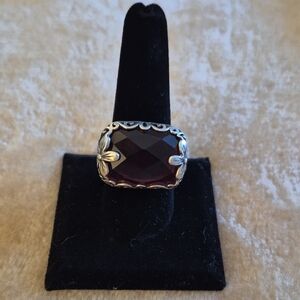 Silpada Silver Ring with Rich Purple Stone